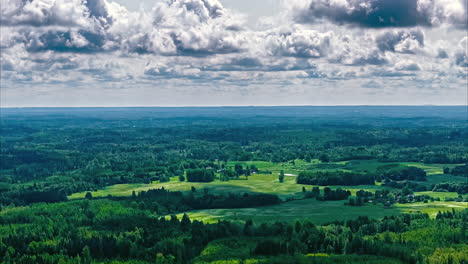 cloudy sky timelapse shadow over green forest nature country park outdoor hyperlapse latvia