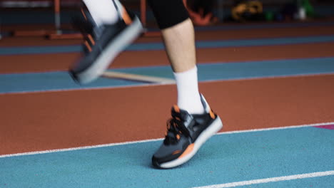 young man training indoors