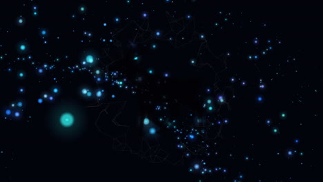 animación de estrellas brillantes en un fondo oscuro