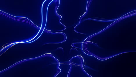 abstract blue light trails on a dark background