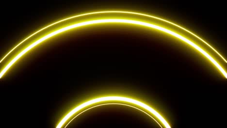 luz de forma de arco amarilla brillante