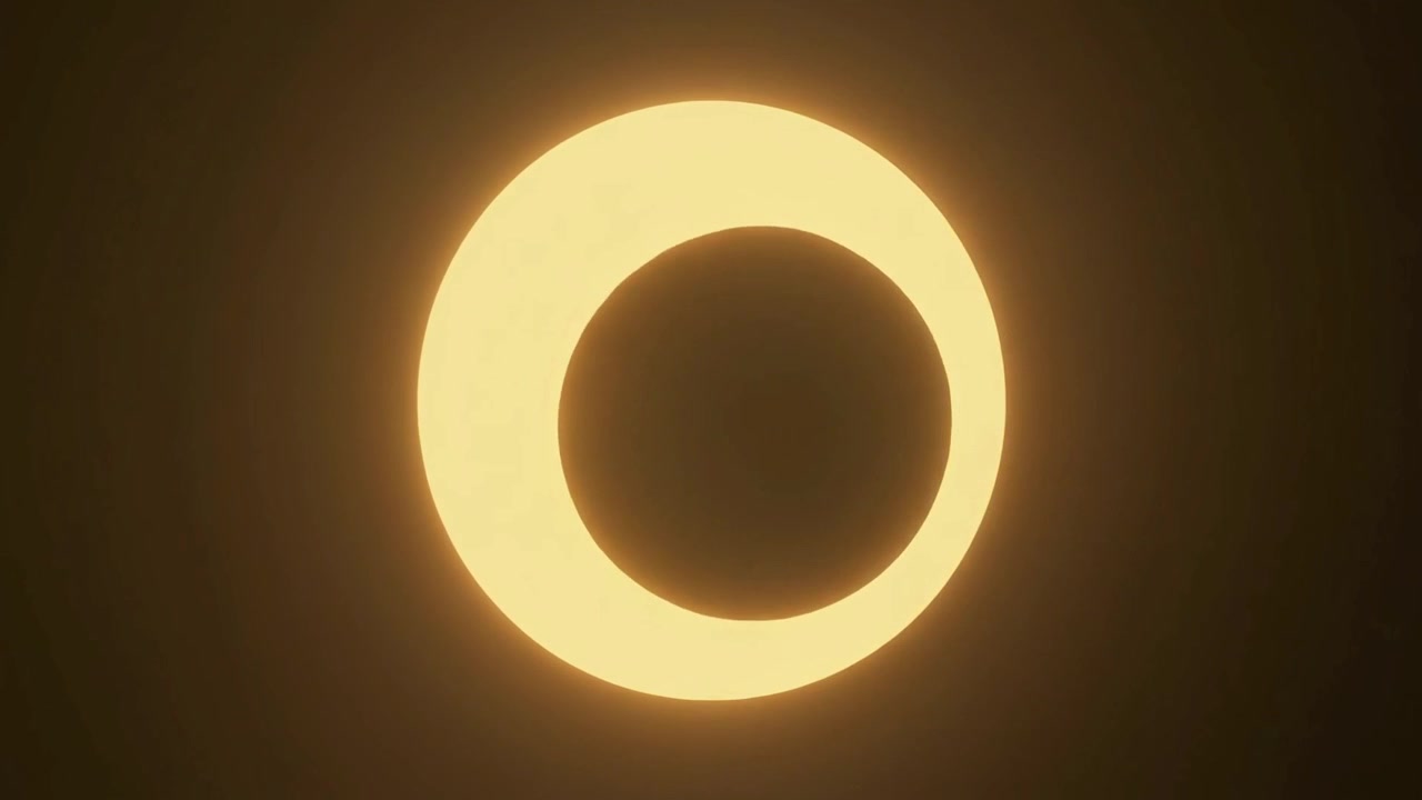 Animation of a Solar Eclipse Showing the Moon Passing in Front of the Sun