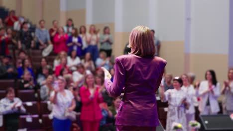 woman speaker at a conference