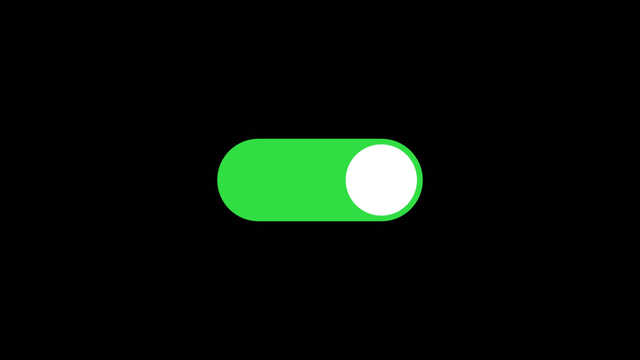 Animated UI Toggle Switch Turning On and Off