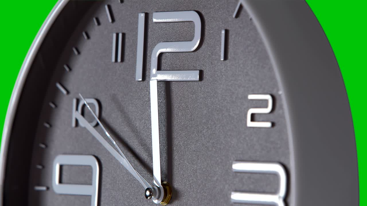 Wall clock on a green background