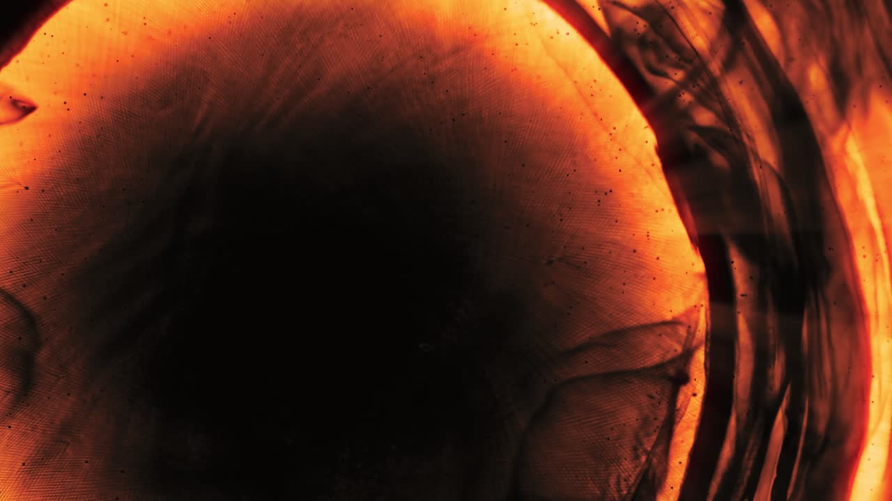 pintura y tinta en el agua formando nebulosas cósmicas