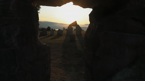 the bulgarian stonehenge in the village of rayuvtsi, bulgaria