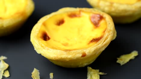 rotating of egg tart in 4k resolution