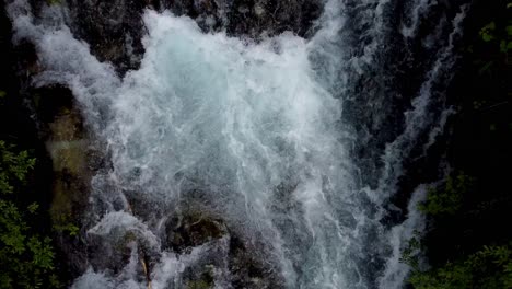 Aerial-top-down-view-to-clean-river-flow-in-the-forest