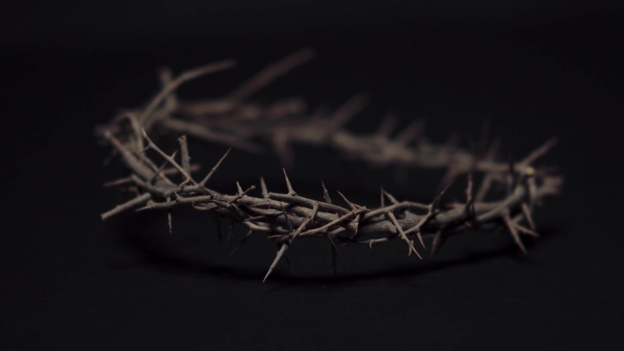 Crown of Thorns on a Dark Background
