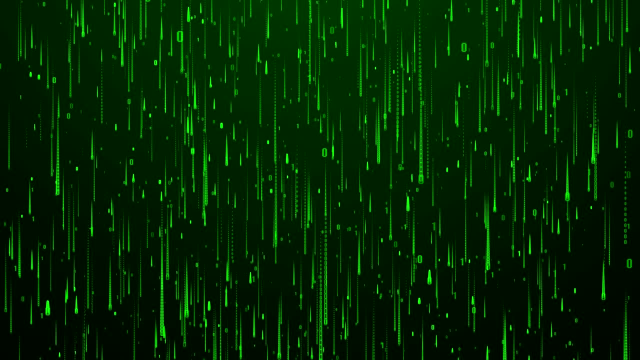 Binary Code Background - Loopable Moving Image - 4K Resolution