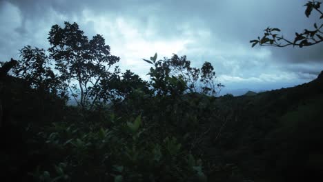 a path to the top of a mountain ridge in panama