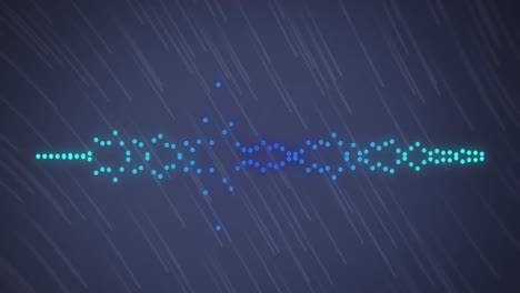 animación de columnas en movimiento sobre senderos de luz sobre fondo negro.