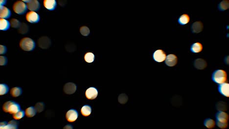 unfocused glaring round light highlights of yellow color