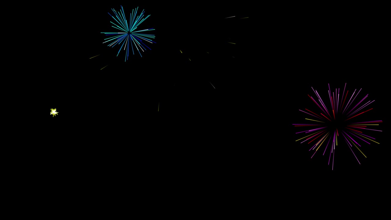 4k multi color fireworks on red background flat style design concept for holiday banner chinese new