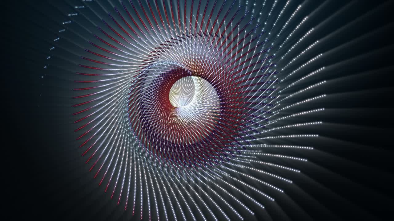 Futuristic animation with particle stripe object and light in slow motion, 4096x2304 loop 4K