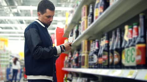 man shopping for groceries