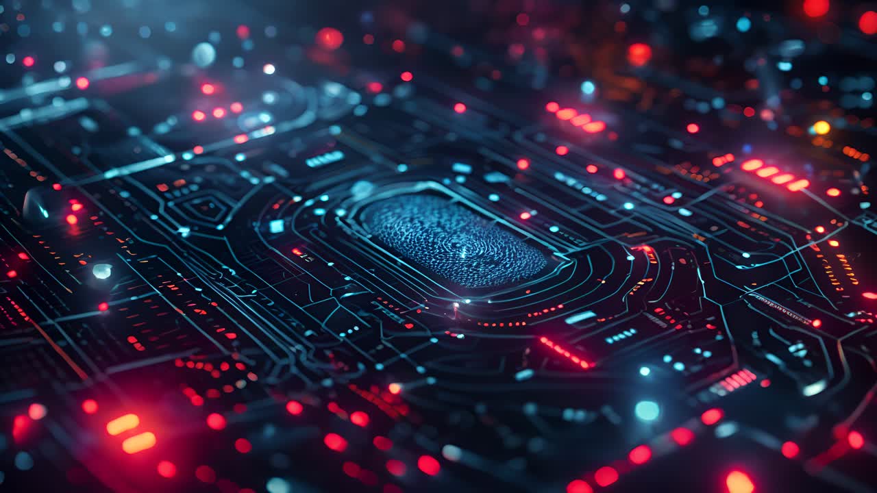Fingerprint Scanner on Circuit Board