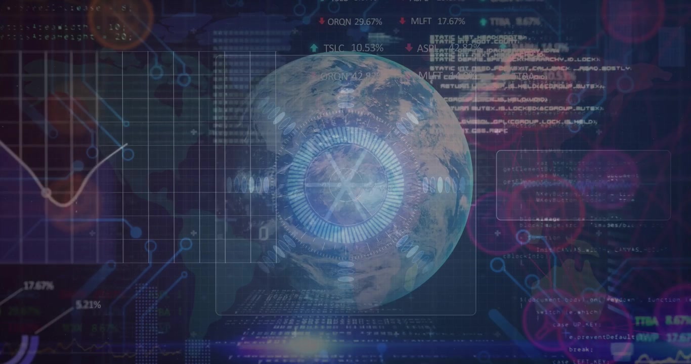Animation of diverse data processing over globe