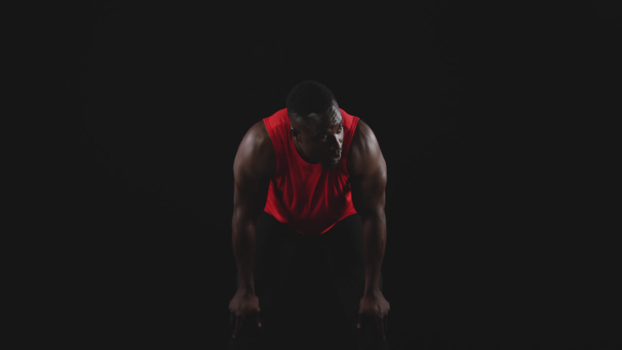 Athletic man after exercise