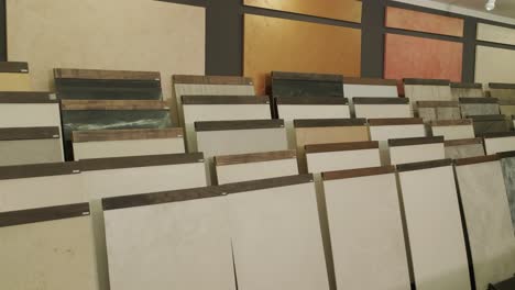 samples of decorative plasters on panels