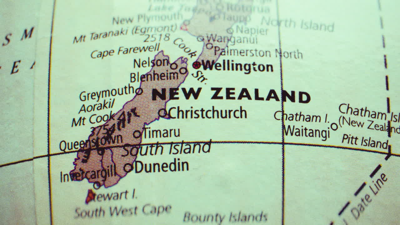 Map of New Zealand