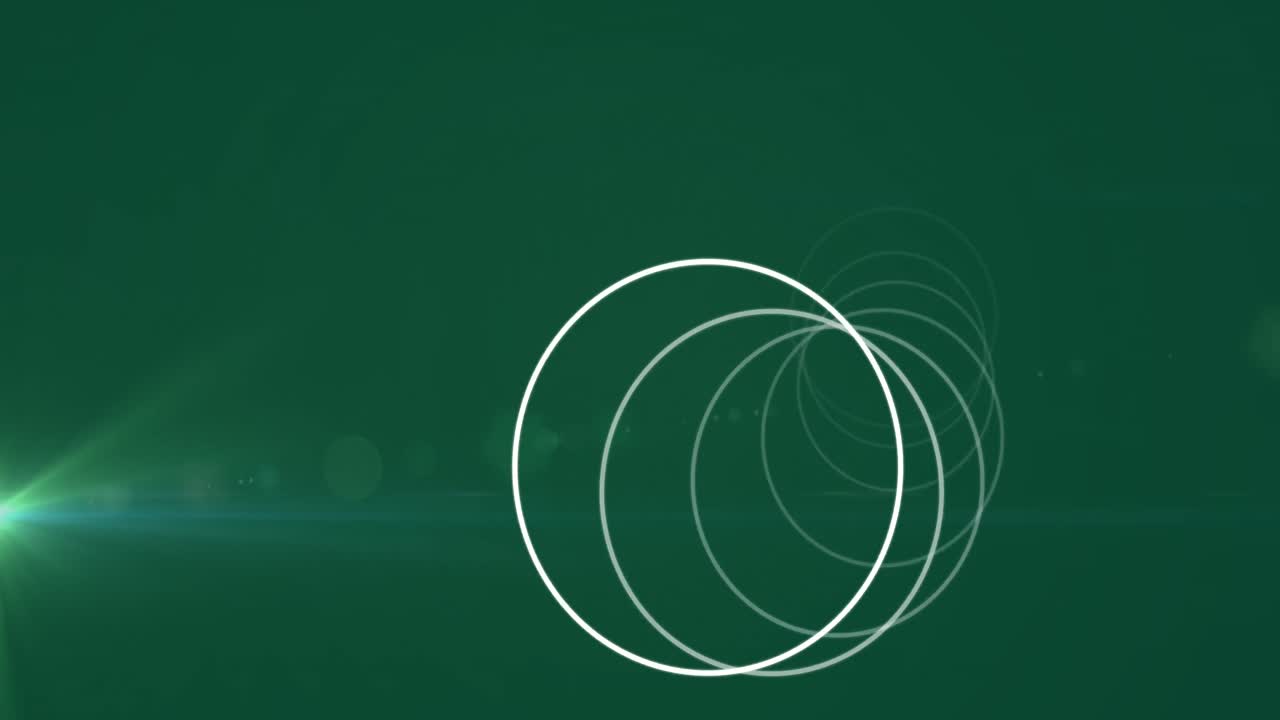 검은 바탕에 있는 원과 밝은 반점의 애니메이션