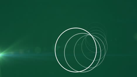 animation of circles and light spots on black background