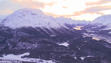 beautiful panorama of the swiss alps