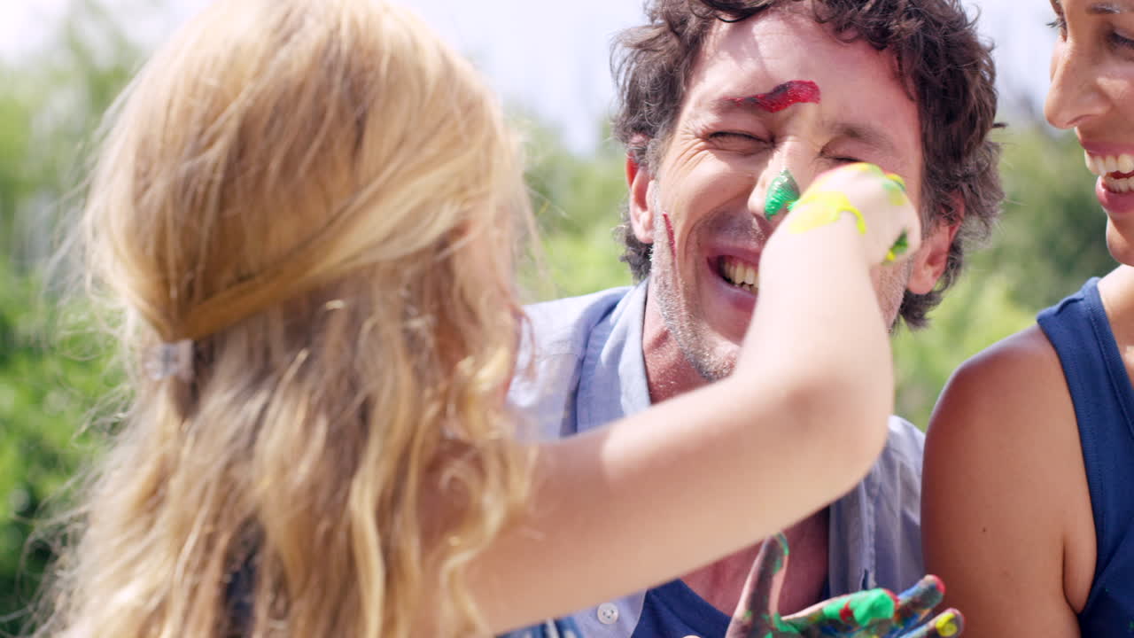 Dad's game for all her silliness