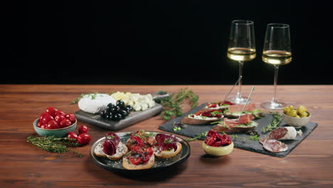 food and wine appetizers