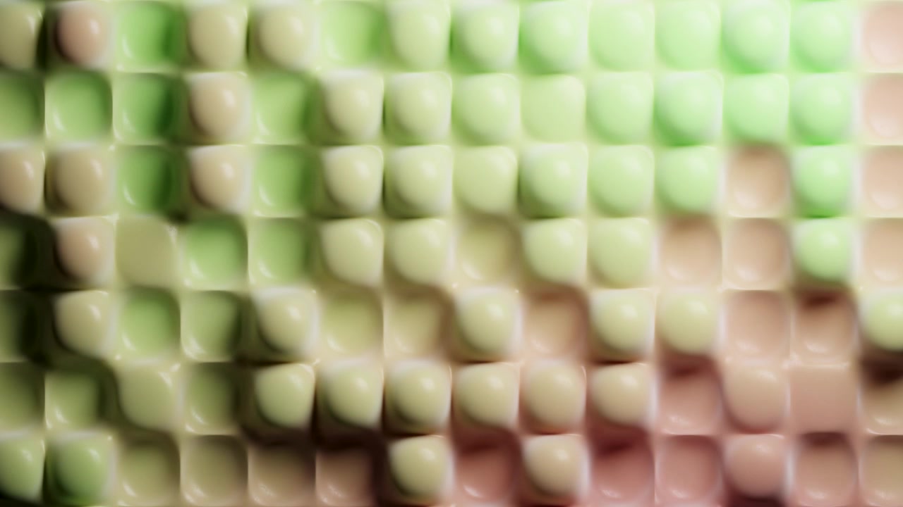 Abstract 3D Animation of Moving Soft Pastel Cubes