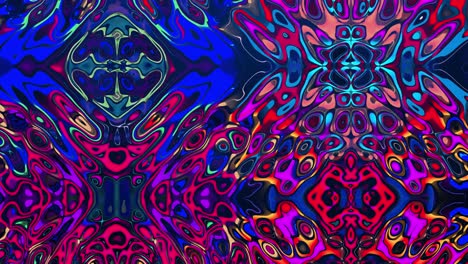 Psychedelische-Trippy-Trance-abstrakte-Computerisierte-Bewegungsgrafiken-Von-Cyberpunk-Farbformen-Und--mustern