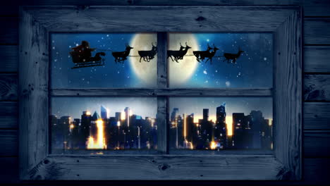 winter scenery seen through window
