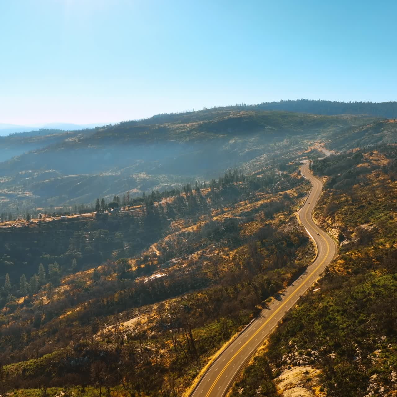 American national park for tourism. Beautiful mountain aerial landscapes