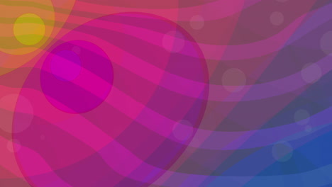 Psychedelische-Retro-Vibes:-Abstrakter-Hintergrund-–-Mehrfarbige-Wellen-Und-Kreise,-Blaue,-Violette-Und-Orange-Farben