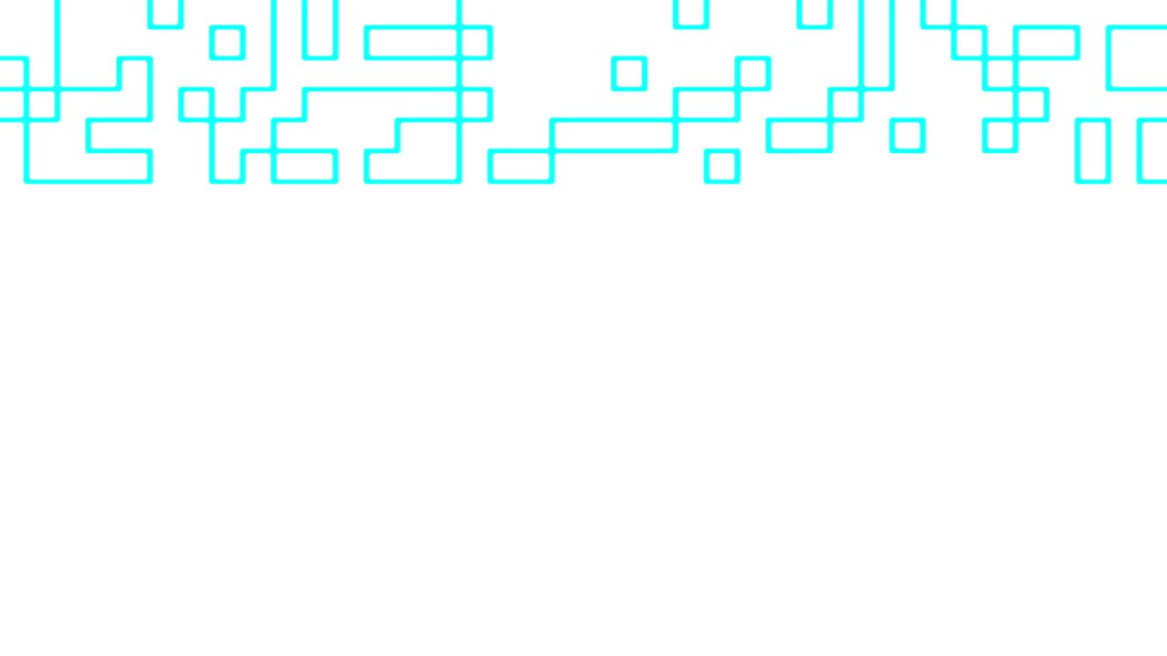 Cyan squares moving pattern