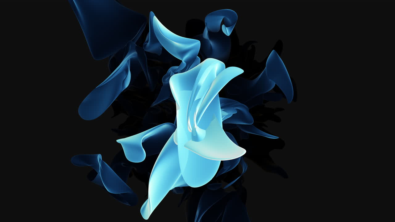 Abstract blue and white artwork with shapes and lines a modern composition