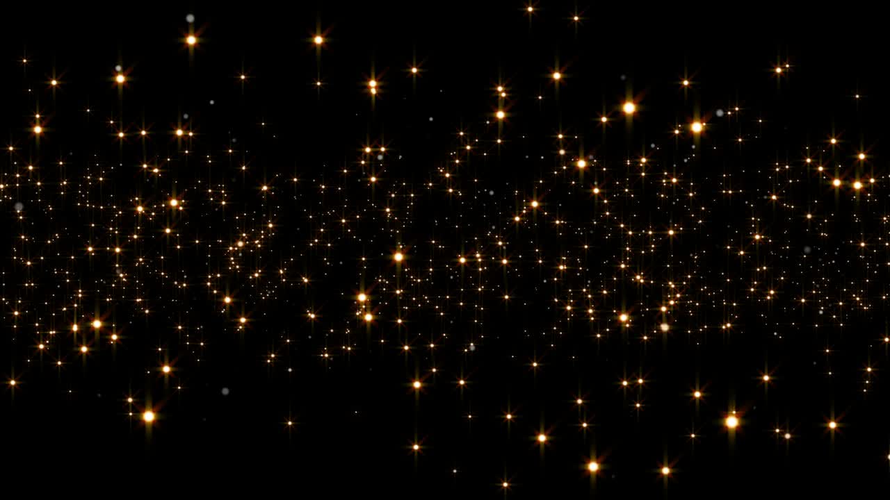 Stelle dorate scintillanti in 4K