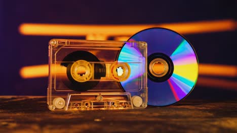 cassette tape and cd