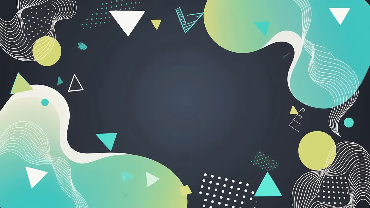 Abstract Animated Background with Geometric and Fluid Shapes