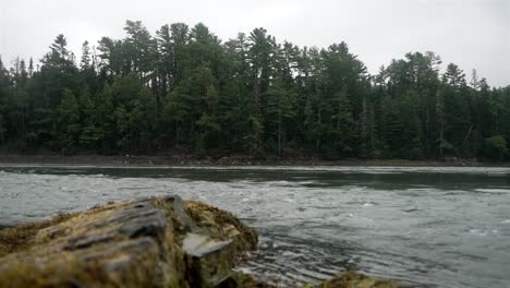 static low angle view of reversing falls maine switching due to tidal forces