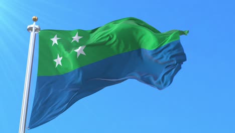 los lagos region flag, chile. loop