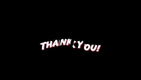 words thank you written in capital letters