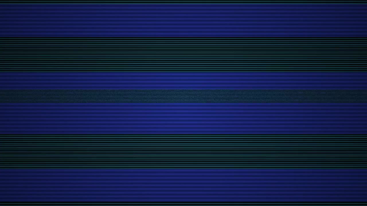 Retro TV Screen Glitch with Blue and Green Horizontal Lines