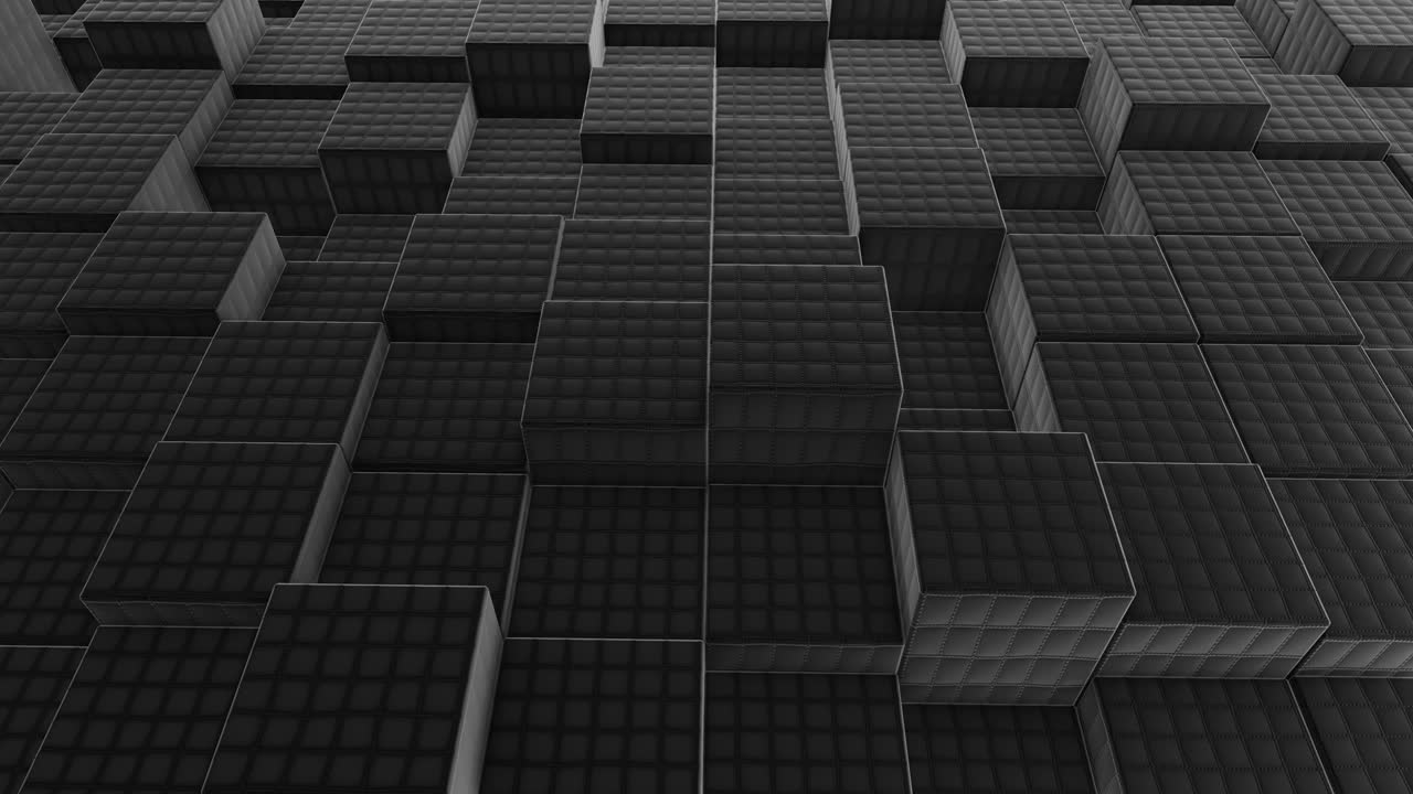 Abstract Dark Cube Shapes (Loopable) stock video