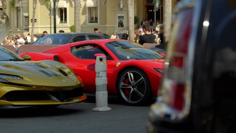 luxury sports cars parked in monte carlo
