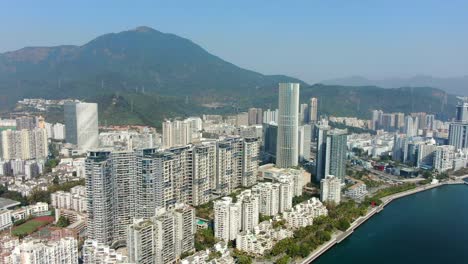 vista aérea sobre la costa de shenzhen en un hermoso día claro