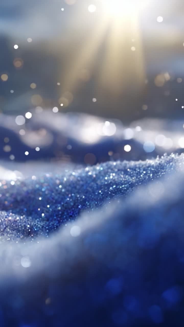 Captivating Glimmers of Light on Sparkling Blue Surface: A Majestic Dance of Sunlight and Glitters in a Mystical Atmosphere, Evoking Dreams and Calmness in Nature's Beautiful Embrace