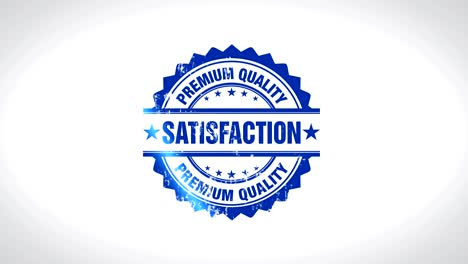 satisfaction signed stamping text wooden stamp animation.